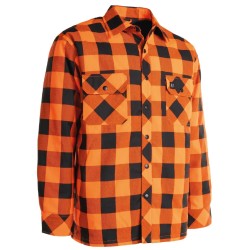 Veste chemise matelassée en flanelle haute visibilité