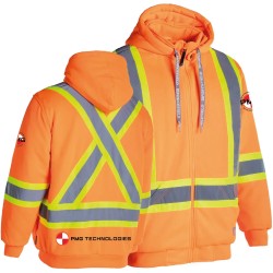 Veste à capuche avec bande haute visibilité