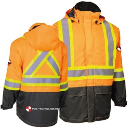 Manteau 7 en 1 avec bande haute visibilité