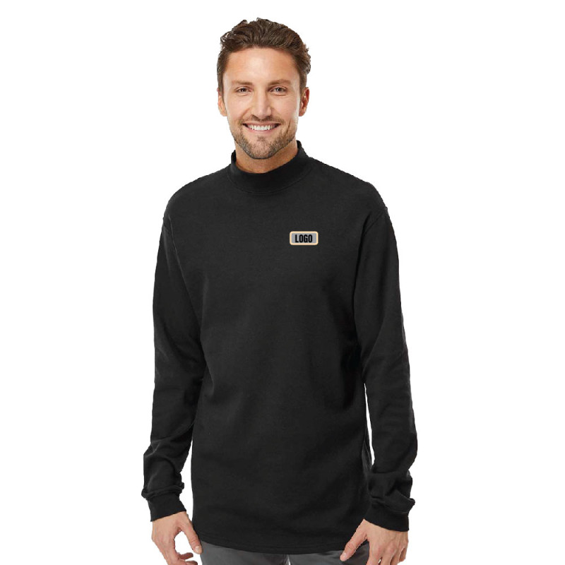 Jersey Interlock Mockneck Long Sleeve T-Shirt