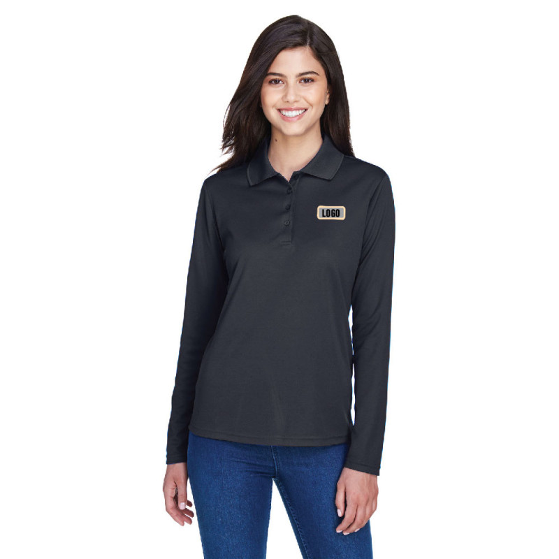 Polo PINNACLE en piqué à manches longues pour femme