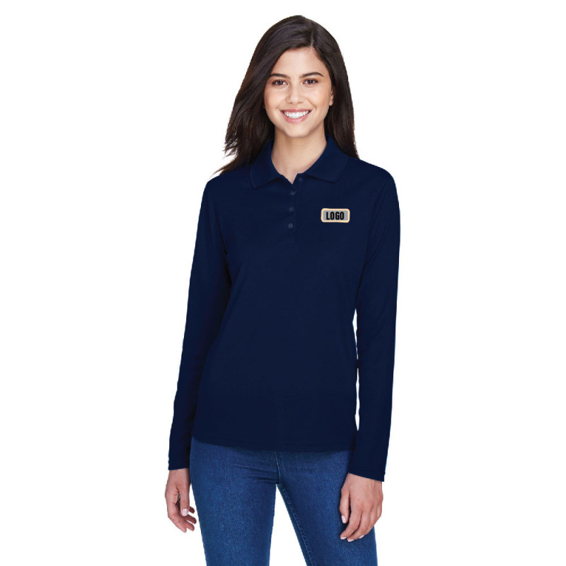 Polo PINNACLE en piqué à manches longues pour femme