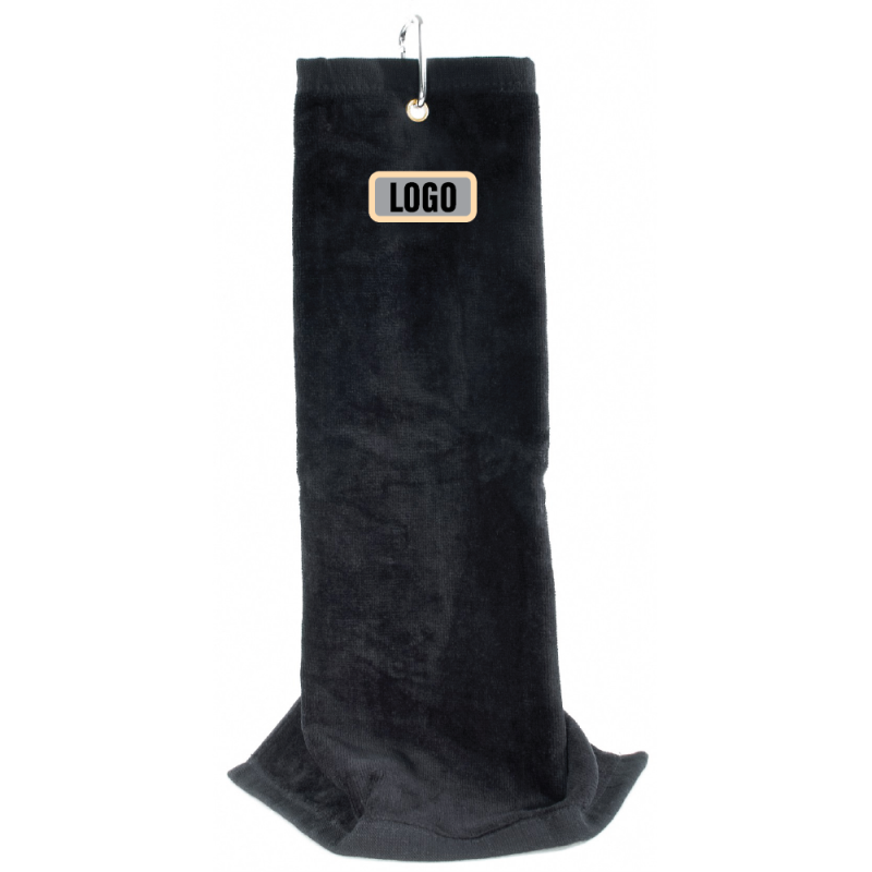 Serviette de golf 100% coton fini velours avec mousqueton