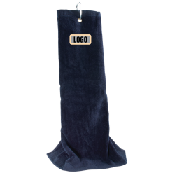 Serviette de golf 100% coton fini velours avec mousqueton