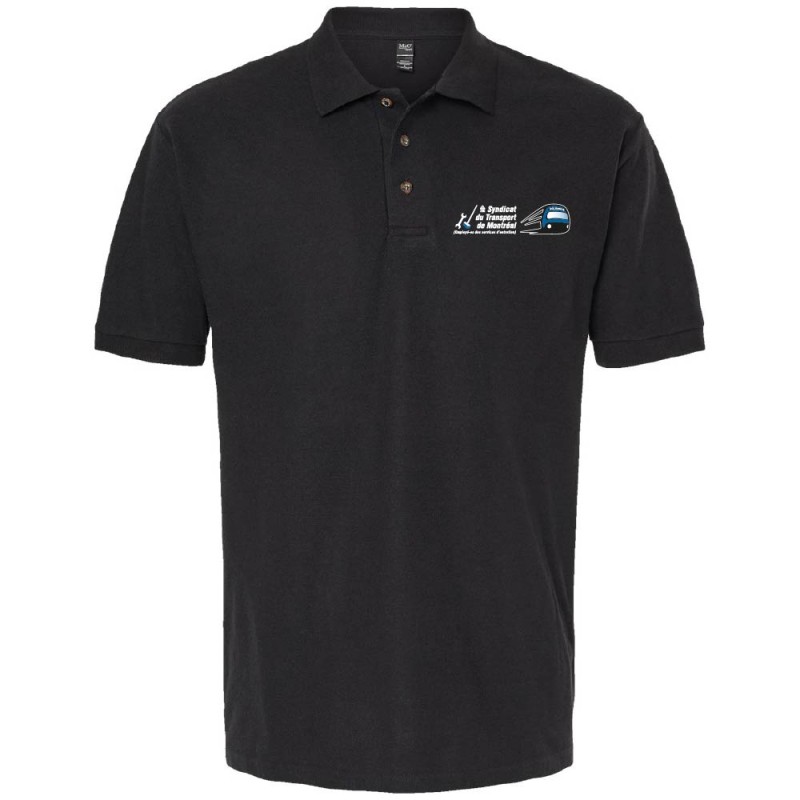 Polo 100% polyester piqué filé à l'anneau