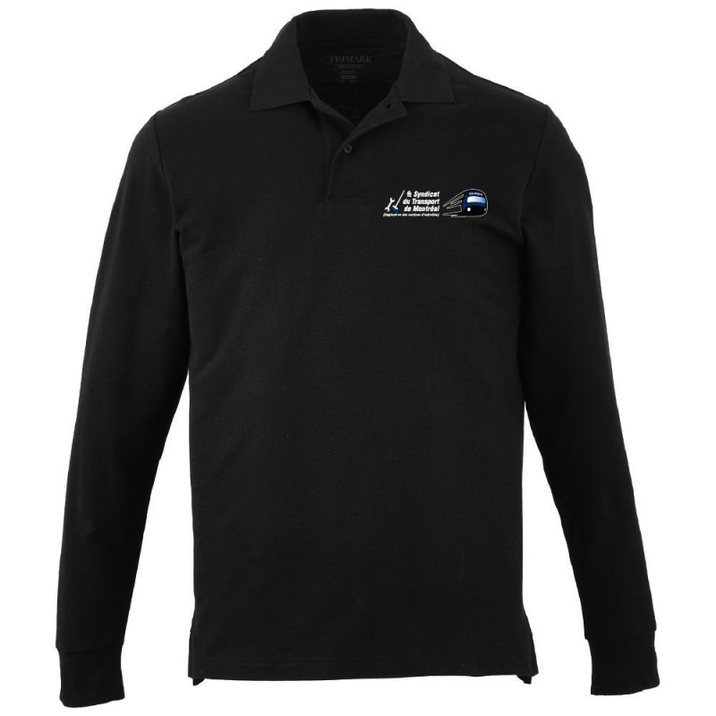 PALO Long Sleeve 100% Coton Pique Polo - Men's