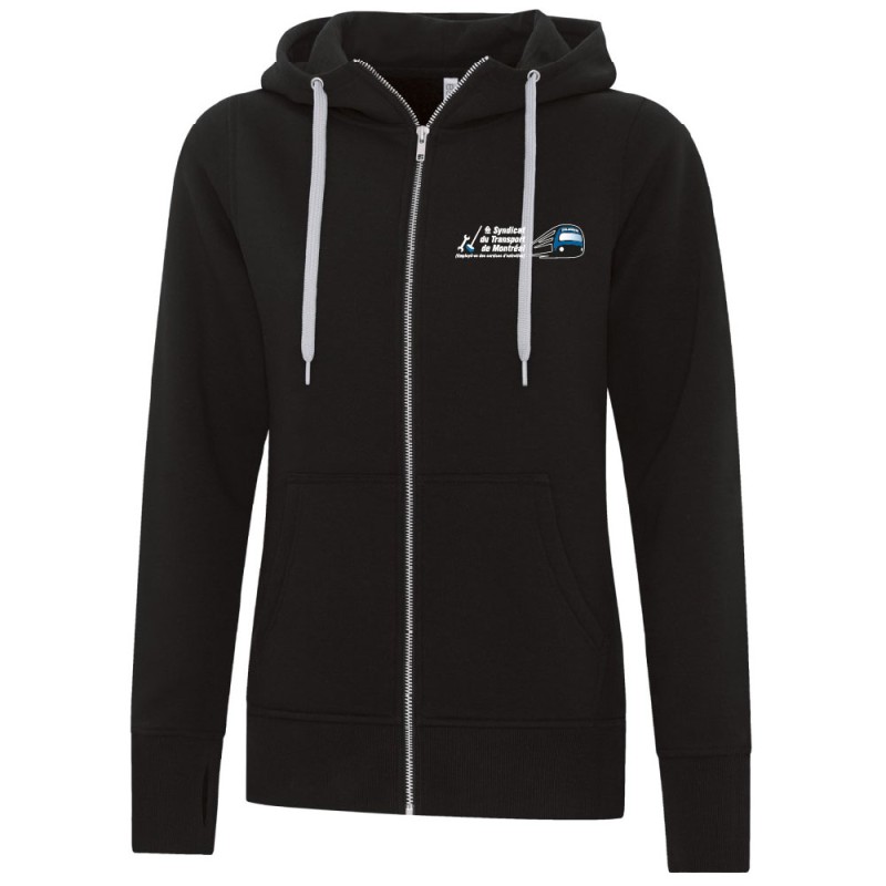 Veste avec capuchon pour femme 75/25 coton/polyester