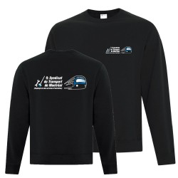 Chandail ATC en molleton col rond Noir 50/50 coton/polyester