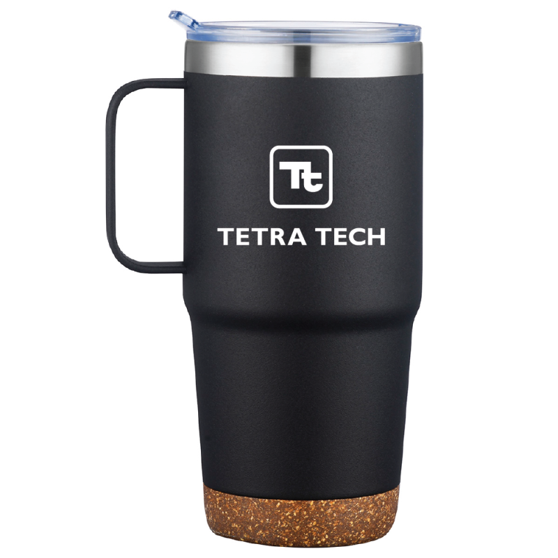 Tasse de voyage isolée sous vide de 24 oz avec base en liège